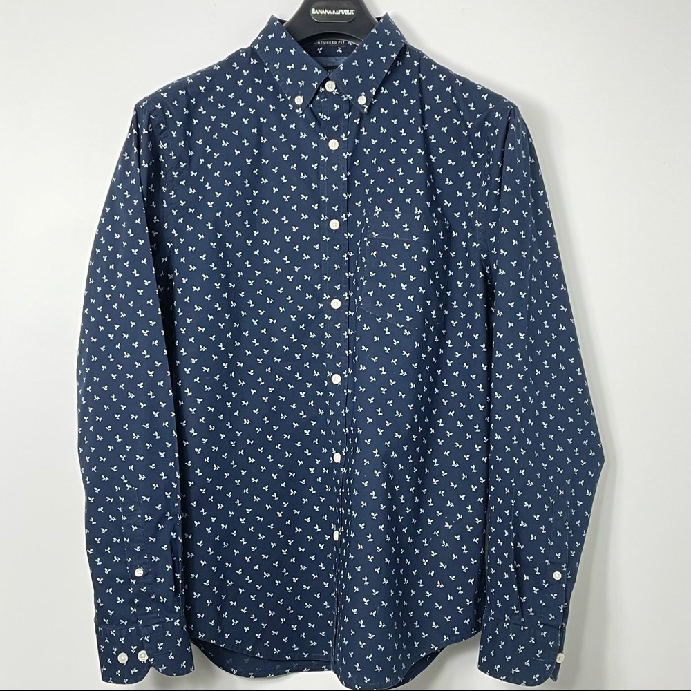 Banana Republic 100% Organic Cotton Men's Long Sleeved Shirt Size L